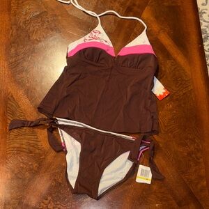 Hula Honey Chocolate and Fuchsia Tankini